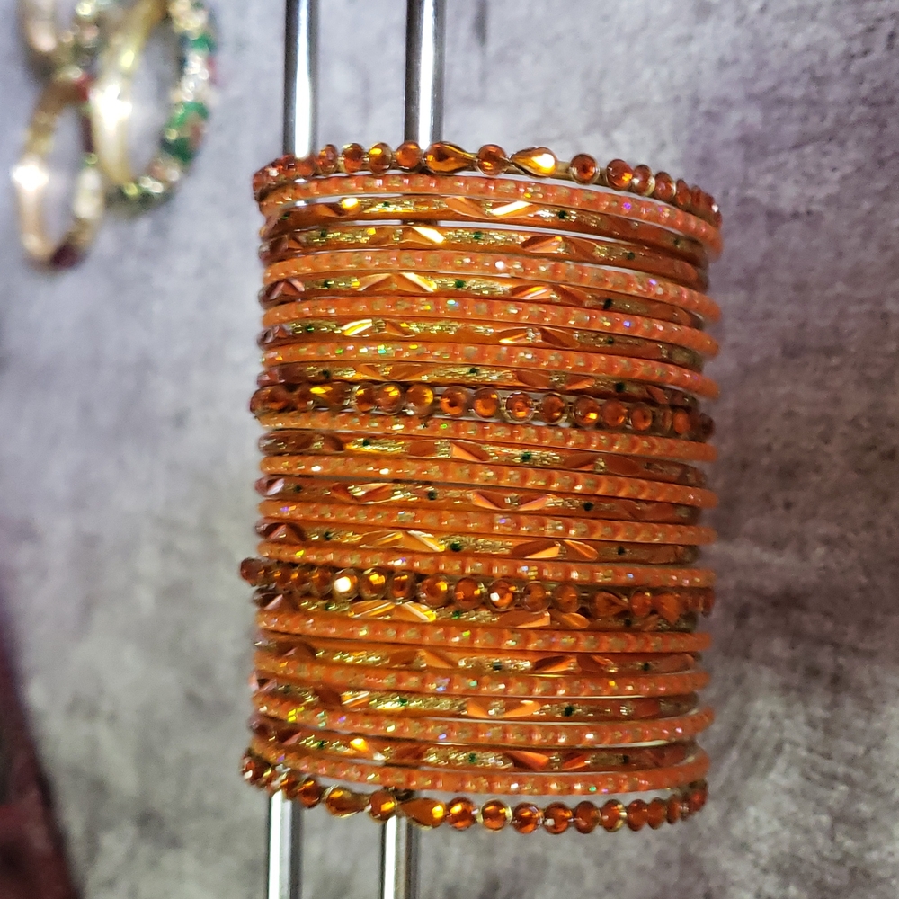 28 pcs Indian bangle bracelet bangles metal bangles Medium size